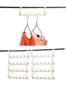 1入組多功能衣架收納架 - 白色 - 查看 2