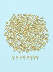 200入組/套螺絲眼睛適用於珠寶製作 - 金黃色 - 查看 1