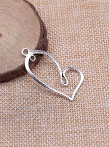 10入組41x20毫米古銀色空心心型吊飾