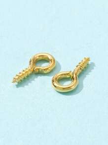 200入組/套螺絲眼睛適用於珠寶製作 - 金黃色 - 查看 3