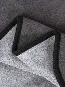 1pc Contrast Binding Pet Blanket For Dog And Cat For Cold Season - Blue - View 3