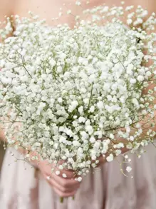 1入組塑料白色人造花浪漫人造花適合家庭派對 - 白色 - 查看 1