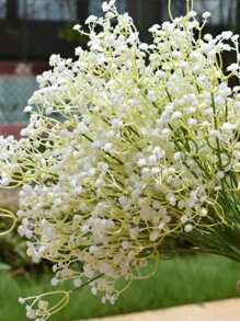 1pc 3-branches Artificial Baby's Breath Flower - White - View 3