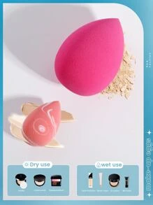2pcs Makeup Sponge Set,Makeup,Cheap,Room Decor,Vanity,Travel,Bedroom,Makeup Accessories,Puff,Makeup Blender,Powder Puff,Makeup Sponge - Multicolor - View 1