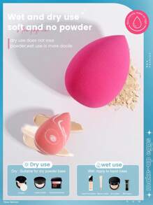 2pcs Makeup Sponge Set,Makeup,Cheap,Room Decor,Vanity,Travel,Bedroom,Makeup Accessories,Puff,Makeup Blender,Powder Puff,Makeup Sponge - Multicolor - View 3