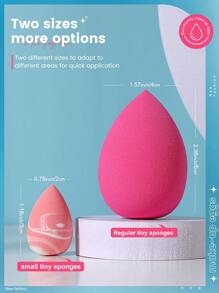 2pcs Makeup Sponge Set,Makeup,Cheap,Room Decor,Vanity,Travel,Bedroom,Makeup Accessories,Puff,Makeup Blender,Powder Puff,Makeup Sponge - Multicolor - View 6