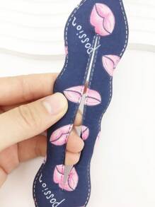 1pc Mouth Print Hair Band - Multicolor - View 5