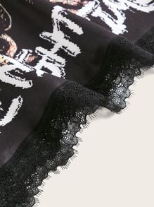 Distorted Dystopia Đầm Tương phản ren Con số Lá thư Giải trí - Nhiều màu - Xem 5