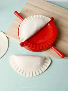 1pc Large Red Plastic Dumpling Mold, Pastry Pressure Mold, Suitable For Baking Tools