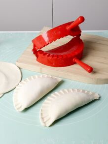 1pc Large Red Plastic Dumpling Mold, Pastry Pressure Mold, Suitable For Baking Tools