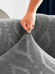 1 tấm bọc ghế sofa co giãn Jacquard - Màu xám đen - Xem 7