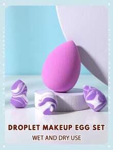 4pcs Makeup Sponge Set - Multicolor - View 5