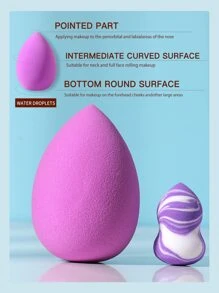 4pcs Makeup Sponge Set - Multicolor - View 6