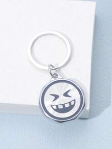 1 Phụ Nữ Biểu Hiện Chi Tiết Hình Học Quyến Rũ Thời Trang Móc Khóa Trang Trí Chìa Khóa - Bạc - Xem 2