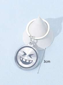 1 Phụ Nữ Biểu Hiện Chi Tiết Hình Học Quyến Rũ Thời Trang Móc Khóa Trang Trí Chìa Khóa - Bạc - Xem 3