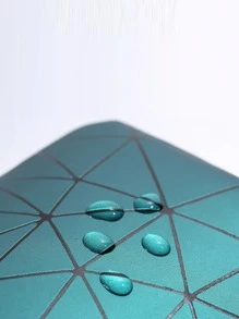 1入組素色藍色菱形圖案迷你收納袋帶拉鍊戶外便攜式紙巾收納袋 - 藍色 - 查看 7