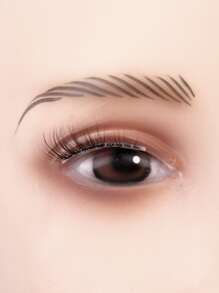 5pairs 10 MM Cat Eye False Eyelashes - Black - View 2