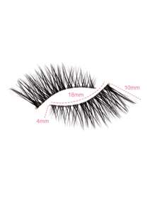 5pairs 10 MM Cat Eye False Eyelashes - Black - View 6