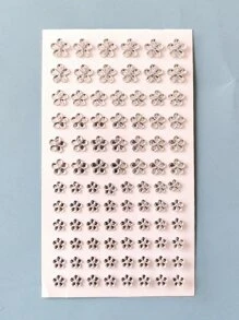1入組花卉設計水鑽什錦貼紙簡單DIY工藝多用途貼紙手冊拼貼卡片裝飾 - 白色 - 查看 5