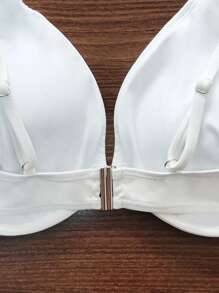 Top de bikini con aros de talla grande, para el verano