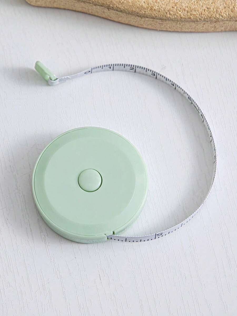 1 pieza Cinta métrica redonda de unicolor, cinta métrica suave y portátil simple para medir tela, regla, reglas - verde menta - Ver 1