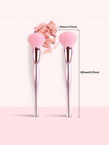 1pc Plating Blush Brush - Pink - View 4