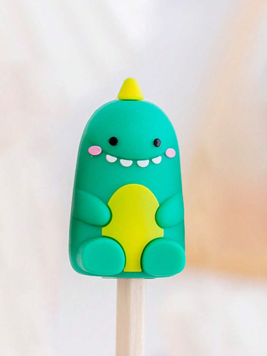 1入組恐龍形狀迷你卷筆刀創意便攜式基礎卷筆刀適合學生辦公室 - 橄欖綠 - 查看 1