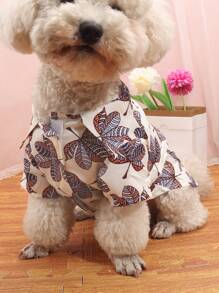 轻盈的涤纶魔术贴夏威夷风情猫狗衬衫，适合小型猫狗在家或户外四季穿着（本产品尺码偏小，建议购买大 1-2 个尺码）。 - 彩色 - 查看 6