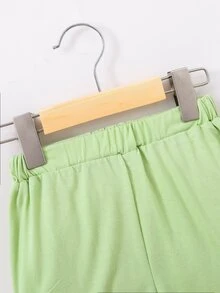 Toddler Boys Letter Graphic Hooded Tee & Shorts - Green - View 6