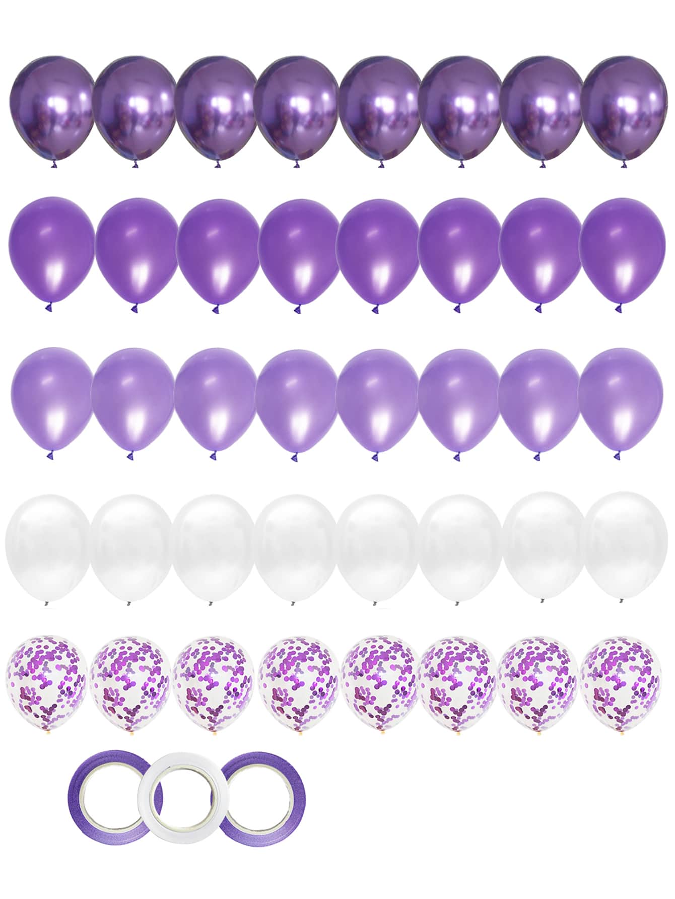 40pcs 12inch Purple Latex Balloons Birthday Party Decorations, Wedding