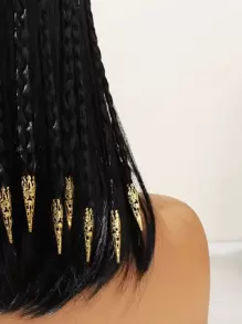 20个金色发辫发圈，节日装扮发饰，女士发夹，发卡，发卡 - 金色 - 查看 1