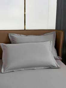 3 Màu Xám Bộ Ga Với 1 Tờ, 2 Vỏ Gối Mà Không Cần Chất Độn, Polyester Có Thể Giặt Được Bộ Ga Mềm Cho Phòng Ngủ - Xám - Xem 6