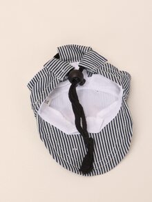 1pc Striped Print Pet Hat For Dog For Outdoor - Multicolor - View 3