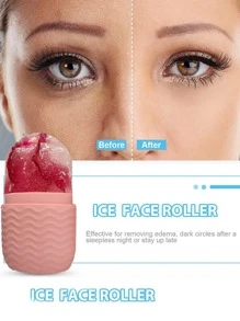 1pc Wave Textured Facial Massage Ice Tray - Orange - View 5