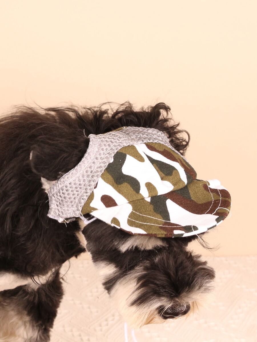 1pc Camo Print Random  Pet Hat For Dog For Outdoor - Multicolor - View 1