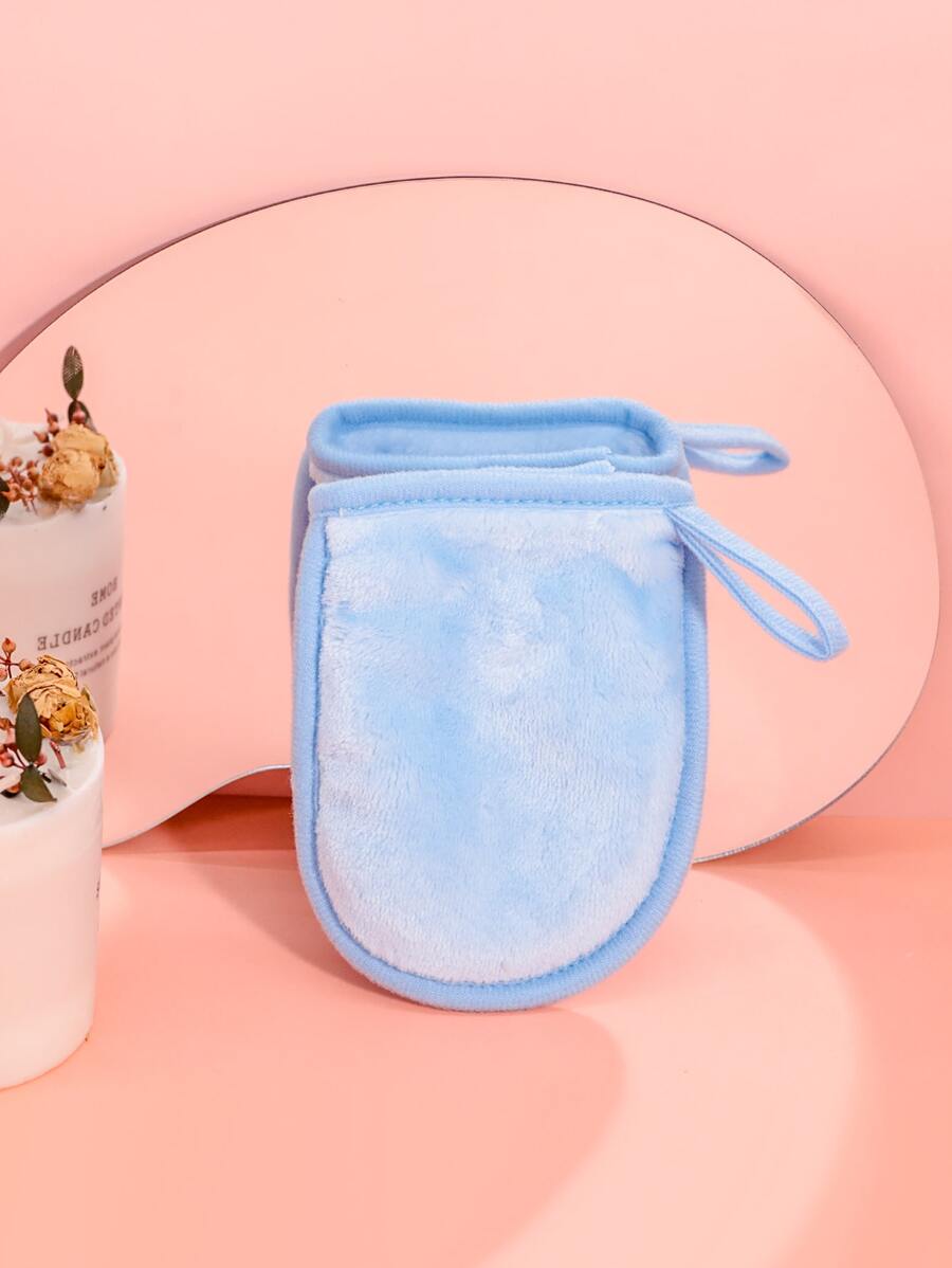 1pc Glove Design Makeup Removal Towel - Blue - View 1