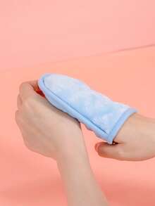 1pc Glove Design Makeup Removal Towel - Blue - View 5