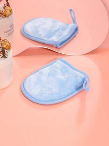 1pc Glove Design Makeup Removal Towel - Blue - View 7