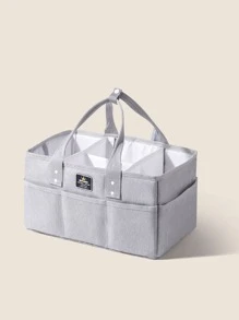 Sunveno Baby Diaper Caddy Organizer Portable Holder Bag For Changing Table & Nursery - Grey - View 9