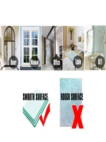 1入組PVC窗戶極簡竹紋裝飾膜 - 白色 - 查看 5