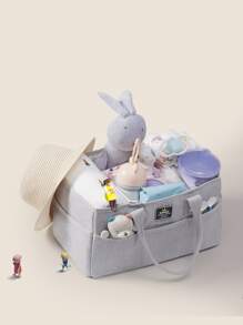 Sunveno Baby Diaper Caddy Organizer Portable Holder Bag For Changing Table & Nursery - Grey - View 4