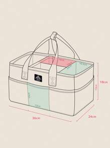 Sunveno Baby Diaper Caddy Organizer Portable Holder Bag For Changing Table & Nursery - Grey - View 5