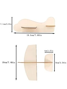 4 Bảng Gỗ Hình Máy Bay, Đồ Trang Trí Bằng Gỗ Đa Năng Sáng Tạo Cho Bé Vẽ Tranh, Trang Trí Nhà Cửa - Màu Khaki - Xem 2