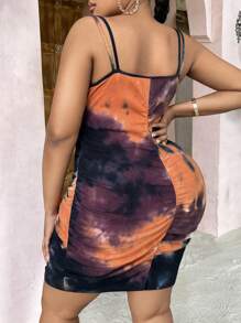 Slaydiva 大碼紮染吊帶緊身連衣裙 - 彩色 - 查看 2