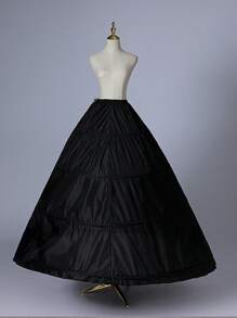 1 件多功能缎面 4 钢裙撑新娘衬裙、蓬松鱼骨衬裙、万圣节弹性腰带等