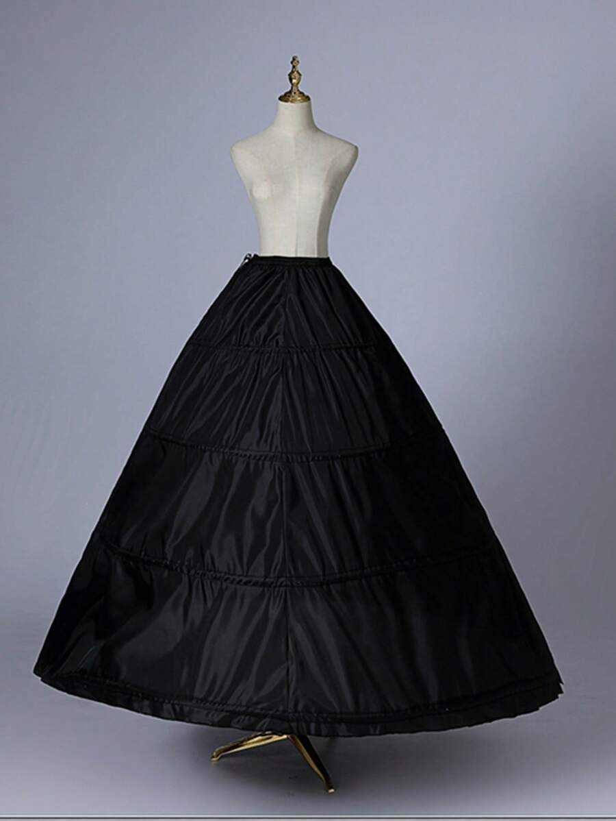 1 件多功能缎面 4 钢裙撑新娘衬裙、蓬松鱼骨衬裙、万圣节弹性腰带等