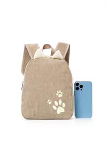 Girls Paw Pattern Backpack
