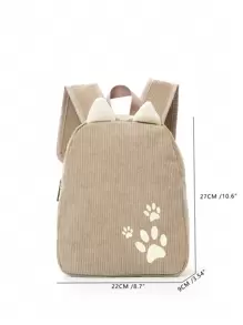 Girls Paw Pattern Backpack
