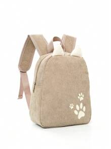 Girls Paw Pattern Backpack