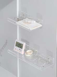 1 Rõ Ràng Treo Tường Giá Đựng Đồ, Đơn Giản Rõ Ràng PMMA Treo Lưu Trữ Giá Đỡ Cho Hộ Gia Đình - Trong sáng - Xem 1